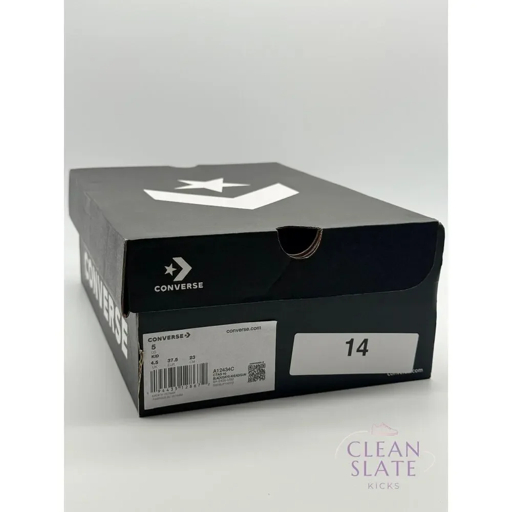 Converse CTAS Hi A12434C Black Days Ahead Gum Kids 5 New